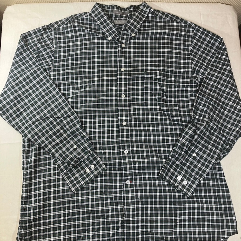 Daniel Cremieux Signature Collection Plaid Button Down Shirt‎ Mens XXL Green